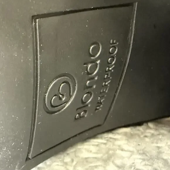 Blondo Ashley Tall Boots Womens 6 Black Suede Waterproof Knee-High Heeled - Picture 3 of 14